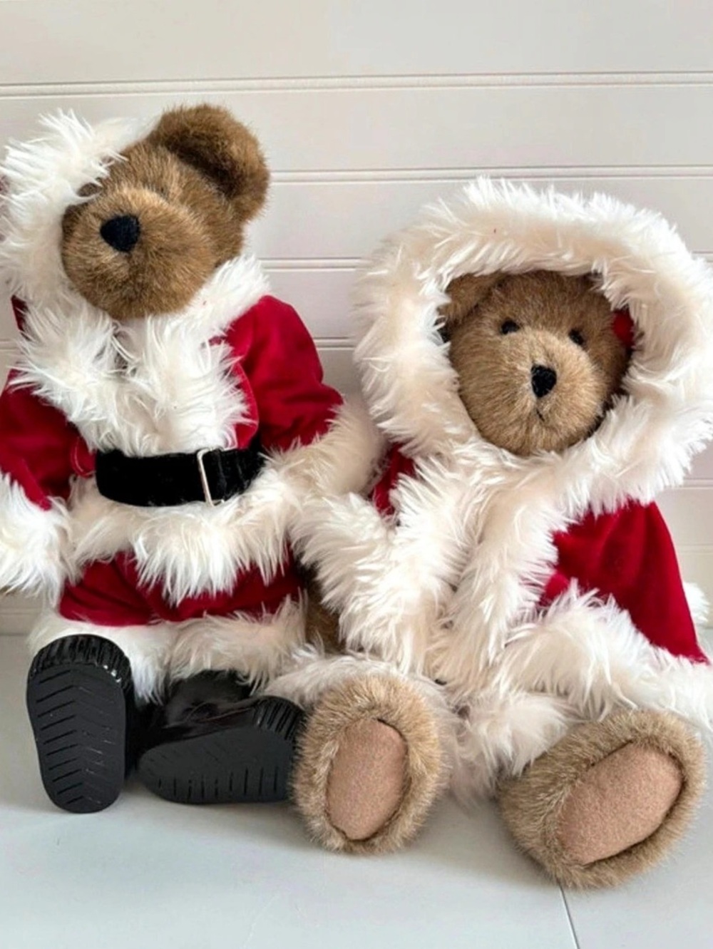 Boyds Santa Bear Santa Teddy Bear Set NWT